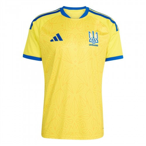 Front - Adidas Mens World Cup 2026 Ukrainian Football Federation Home Shirt