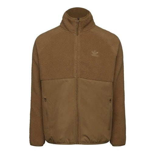 Front - Adidas Mens Originals Polar Fleece High Collar Raglan Fleece Jacket