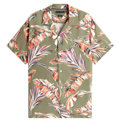 Front - Tommy Hilfiger Mens Tropical Regular Short-Sleeved Shirt