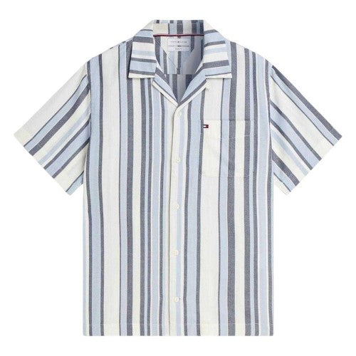 Front - Tommy Hilfiger Mens Striped Short-Sleeved Shirt
