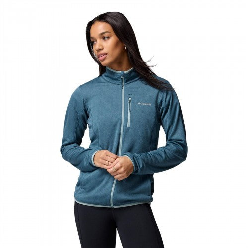 Front - Columbia Womens/Ladies Hike Grid Full Zip Fleece Jacket