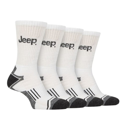 Front - Jeep Mens Contrast Crew Socks (Pack of 6)
