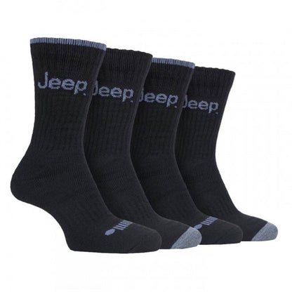 Front - Jeep Mens Performance Boot Socks (Pack of 4)