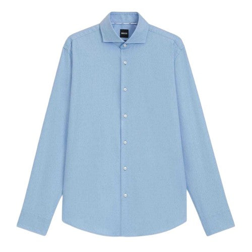 Front - Boss Mens Joe Spread Collar Regular Formal Shirt