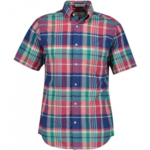 Front - Gant Mens Patterned Short-Sleeved Shirt