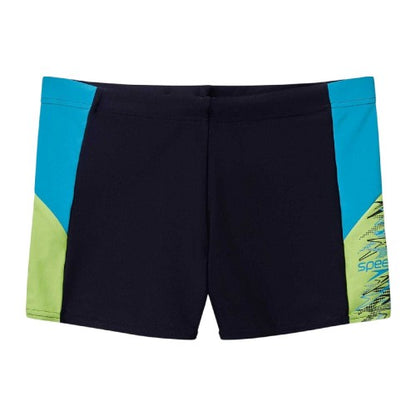 Front - Speedo Mens Dive Colour Block Swimming Trunks
