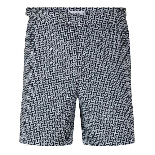 Front - Belier Mens Chain Print Swim Shorts