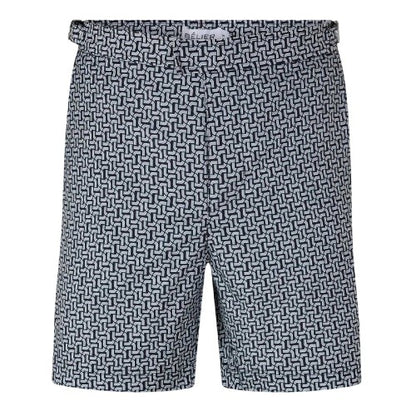 Front - Belier Mens Chain Print Swim Shorts