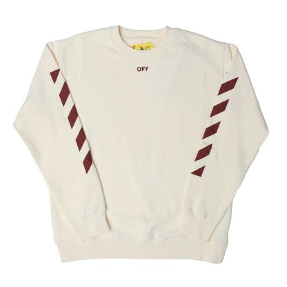 Front - Off White Childrens/Kids Crew Neck Sweatshirt