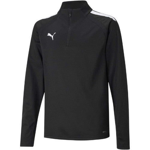 Front - Puma Childrens/Kids TeamLIGA Quarter Zip Fleece Top