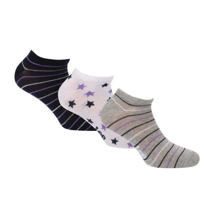 Front - Lee Womens/Ladies Stars Liner Socks (Pack of 3)