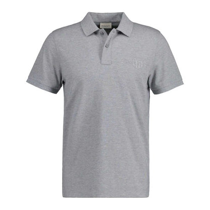 Front - Gant Mens Shield Tonal Polo Shirt