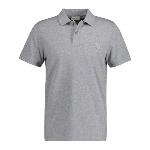 Front - Gant Mens Shield Tonal Polo Shirt