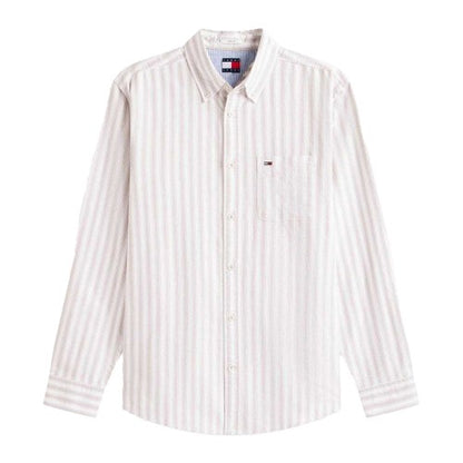 Front - Tommy Jeans Mens Oxford Long-Sleeved Button-Down Shirt