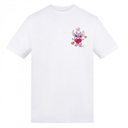 Front - Lilo & Stitch Unisex Adult Angel Energy Valentine`s Day T-Shirt