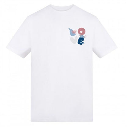 Front - Lilo & Stitch Unisex Adult Love Valentine`s Day T-Shirt