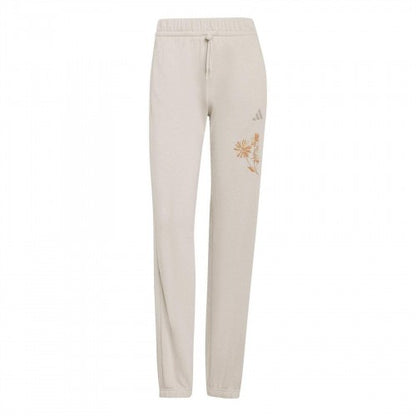 Front - Adidas Womens/Ladies Fleece Floral Joggers