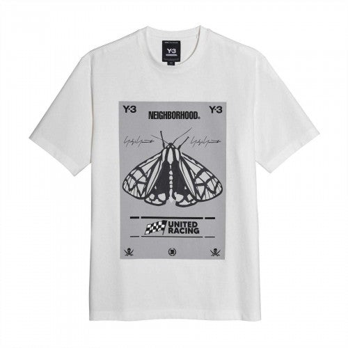 Front - Y-3 Mens Neighborhood Moth T-Shirt