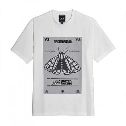 Front - Y-3 Mens Neighborhood Moth T-Shirt