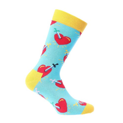 Front - Happy Socks Womens/Ladies Heart Crew Socks