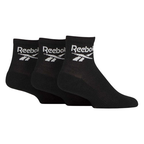 Front - Reebok Unisex Adult Ankle Length Ankle Socks (Pack of 3)
