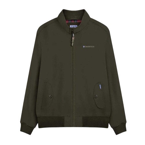 Front - Lambretta Mens Embroidered Logo Shower Resistant Bomber Jacket