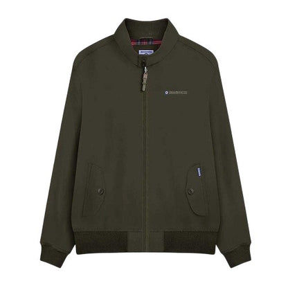 Front - Lambretta Mens Embroidered Logo Shower Resistant Bomber Jacket
