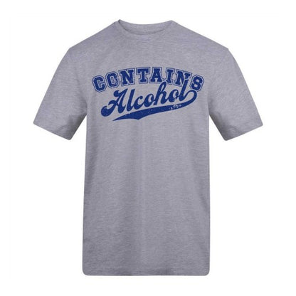 Front - AWD Unisex Adult Contains Alcohol T-Shirt