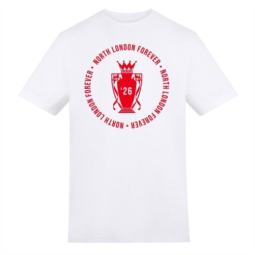 Front - AWD Unisex Adult North London Forever Arsenal FC T-Shirt