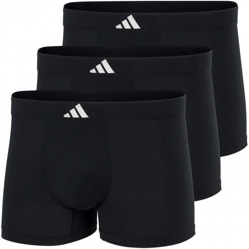 Front - Adidas Mens Active Flex Cotton Boxer Briefs (Pack of 3)