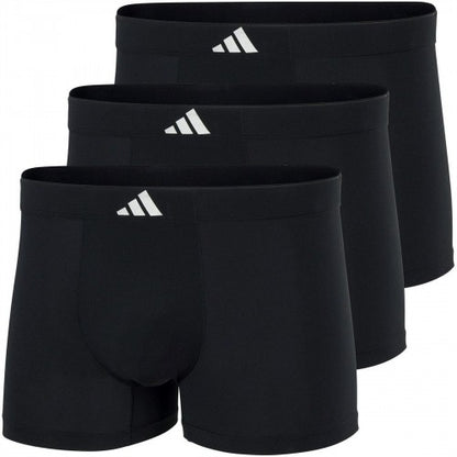 Front - Adidas Mens Active Flex Cotton Boxer Briefs (Pack of 3)