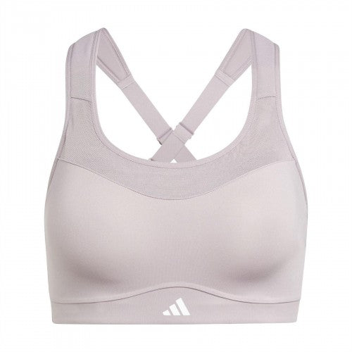 Front - Adidas Womens/Ladies Logo Spaghetti Strap Sports Bra