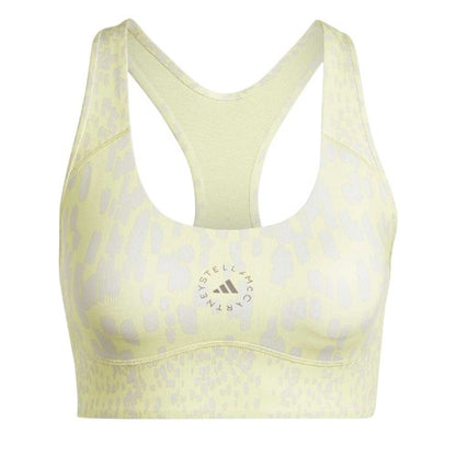 Front - Adidas Womens/Ladies Stella McCartney Leopard Print Scoop Neck Sports Bra