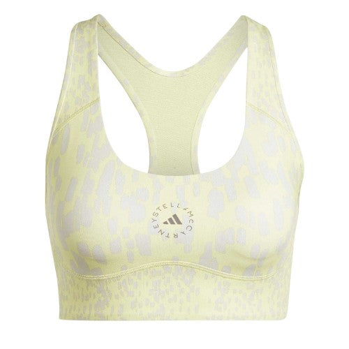 Front - Adidas Womens/Ladies Stella McCartney Leopard Print Scoop Neck Sports Bra