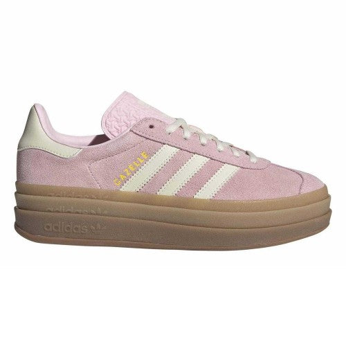Front - Adidas Womens/Ladies Gazelle Suede Platform Trainers