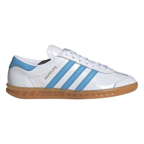 Front - Adidas Womens/Ladies Hamburg 3 Stripes Leather Trainers