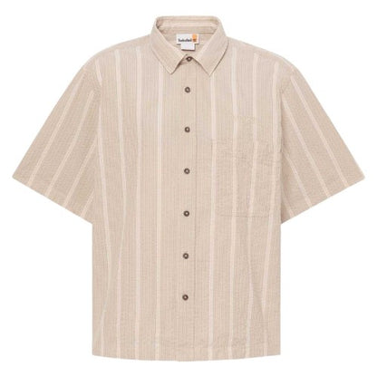 Front - Timberland Mens Striped Short-Sleeved Shirt