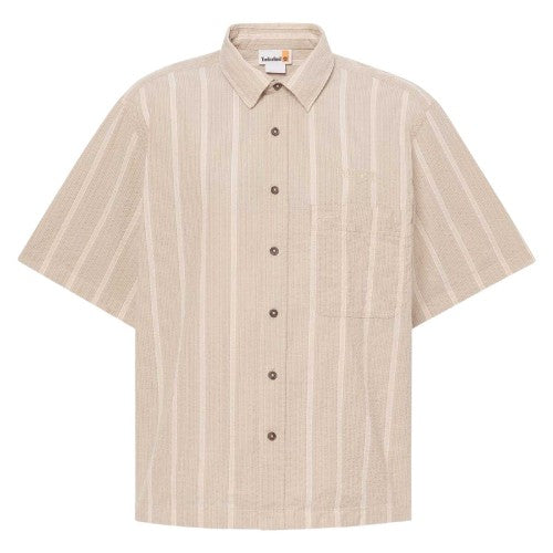 Front - Timberland Mens Striped Short-Sleeved Shirt
