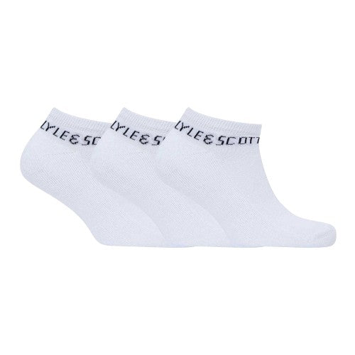 Front - Lyle & Scott Mens Ankle Socks (Pack of 3)