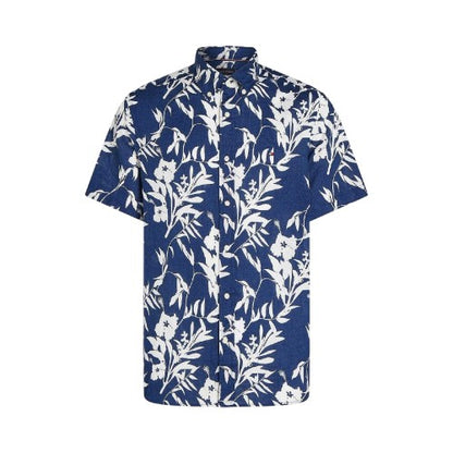 Front - Tommy Hilfiger Mens Tropical Floral Regular Short-Sleeved Shirt
