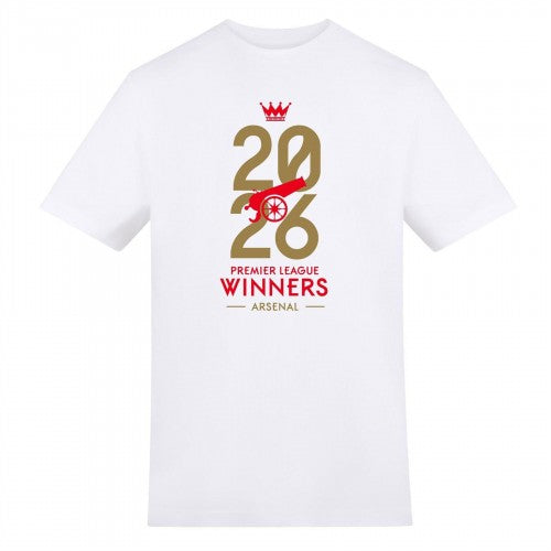 Front - AWD Unisex Adult Premier League 2026 Winners Arsenal FC T-Shirt