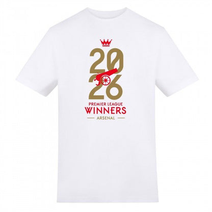 Front - AWD Unisex Adult Premier League 2026 Winners Arsenal FC T-Shirt