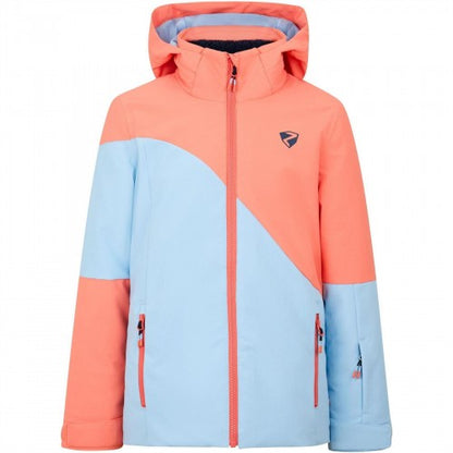 Front - Ziener Childrens/Kids Avine Colour Block Skiing Ski Jacket