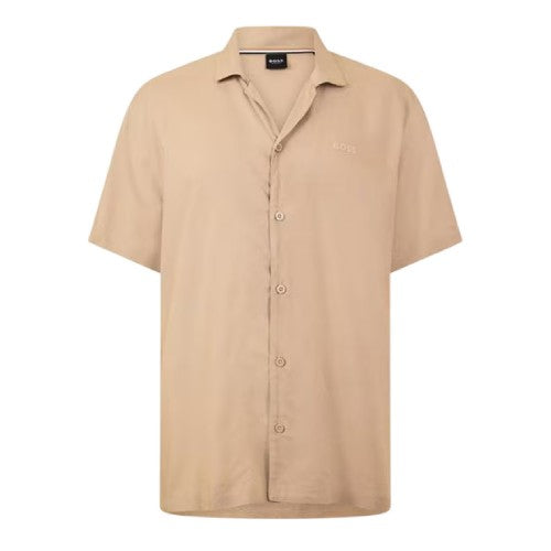 Front - Boss Mens Logo Short-Sleeved Shirt
