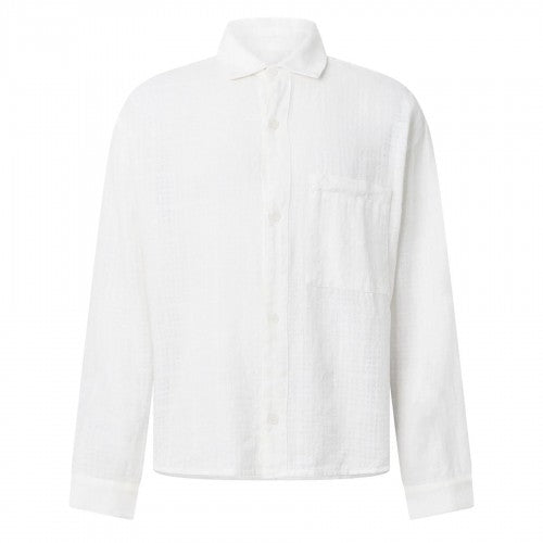 Front - MKI MIYUKI ZOKU Mens Patterned Weave Loose Shirt