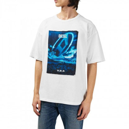 Front - Diesel Mens T-Boxt Graphic Print Relaxed Fit Short-Sleeved T-Shirt