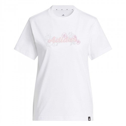 Front - Adidas Womens/Ladies Floral Logo T-Shirt
