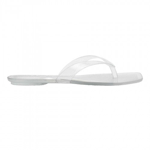 Front - Steve Madden Womens/Ladies Minimalist Jelly Flat Flip Flops
