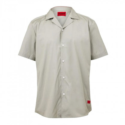 Front - Hugo Mens Ellino Relaxed Fit Short-Sleeved Shirt