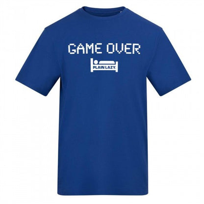 Front - Plain Lazy Mens Game Over Graphic Print T-Shirt
